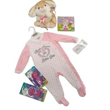 Baby Girl Quilted Onsie Sleeper with Baby Accessories