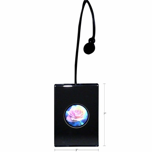 Blooming Rose Small Round Hologram Picture LIGHTED DESK STAND, 3D Embossed Type - Picture 4 of 7