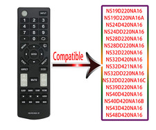NS-RC4NA-16 Replace Insignia TV Remote NS-19D220MX16 NS-24D420NA16 NS-28D220NA16