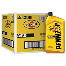 Pennzoil SAE 30 Motor Oil 1 Quart Proven Wear Protection Engine Cleaner