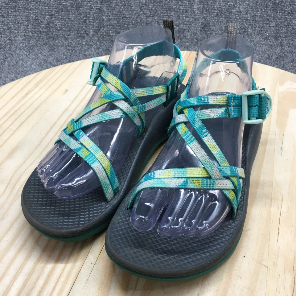 Sandalia Chaco Juvenil 6Y Verde ZX1 Ecotread Tirantes Punta Abierta Informal Comodidad J180028 Foto 3 de 4
