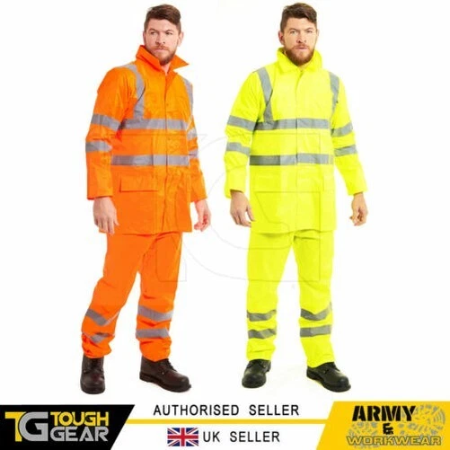 Waterproof Suit Veste & Pantalon Hommes Femmes Repliable Pluie Ensemble Adultes - Photo 1/1