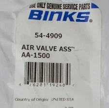 Air Valve Assembly  Binks 54-4909