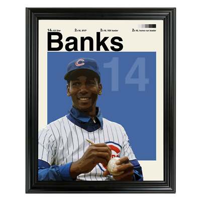 Ernie Banks Framed Sports Art Photo by Thomas Maxwell