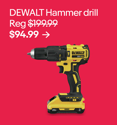 DEWALT hammer drill $94.99