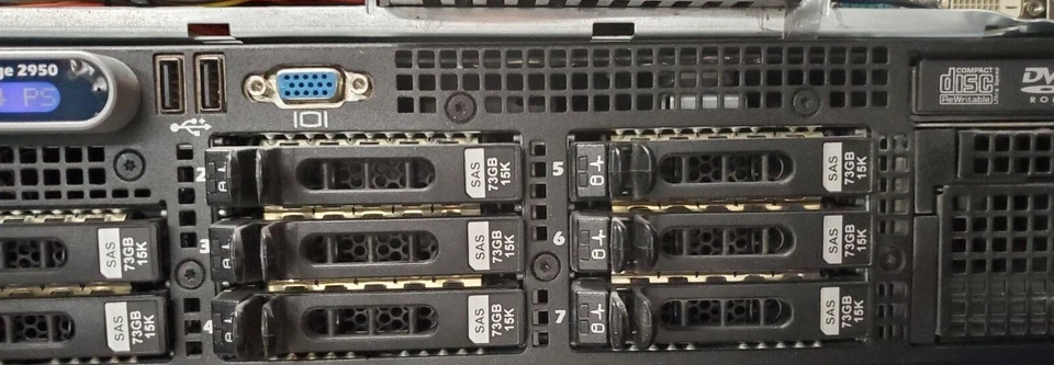 DELL POWEREDGE 2950 Xeon E5345 2.33ghz QUAD Core 12gb RAM NO HDD W/Trays  - Image 4 of 4