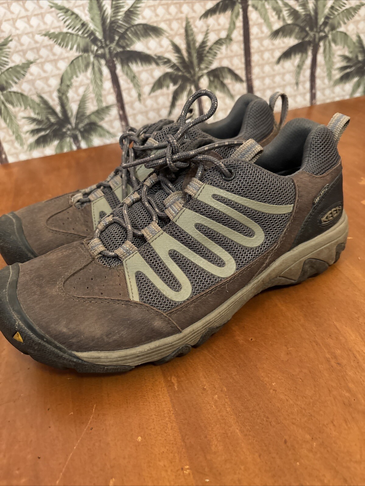 Scarpe basse KEEN Verdi Dry impermeabili escursionismo stivali punta sicurezza pelle uomo taglia 8 5