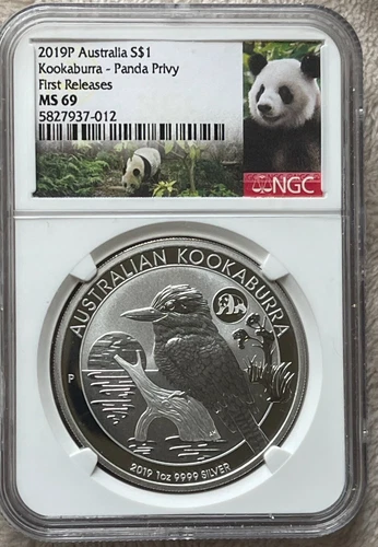 2019-P Australia Kookaburra NGC MS-69 First Releases 1 oz. Silver