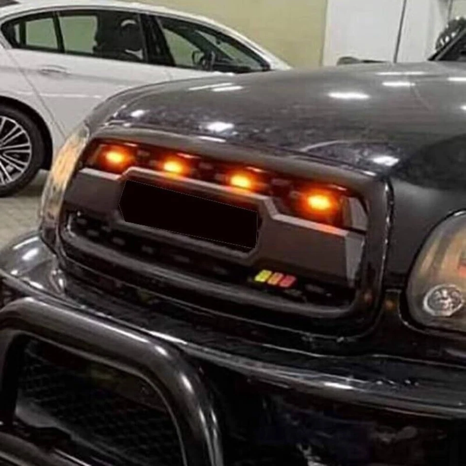 Front Grille Fits for 1st Gen Sequoia 2001 2002 2003 2004 W/Light Matte Black Foto 3 de 4