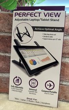 Perfect View Adjustable Laptop and Tablet Stand - Folds  Expands for travel NEW