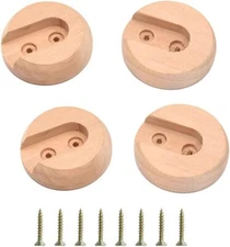 Btibpse Oval Closet Rod Flange Wood Pole Socket End Supports 20 