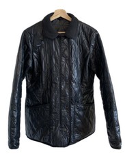 Barbour Black Carbon Polarquilt Quilted Jacket Size 10 Rrp £260