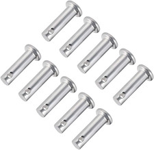 Uxcell Single Hole Clevis Pins,6Mm X 20Mm Flat Head Zinc-Plating Steel 10 Pcs