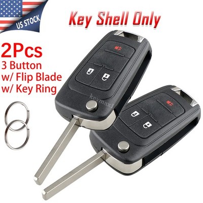 2 for Chevy Equinox Remote Key Fob Case Shell 2010-2012 2013 2014 2015 2016 2017