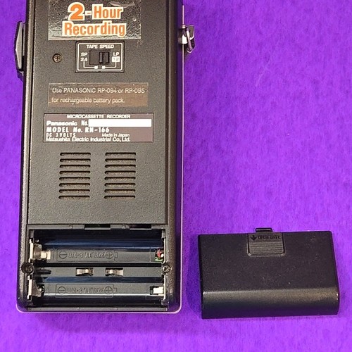 Vtg Panasonic Recorder Model No. RN-166 Microcassette Silver TESTED WORKS W/ Box - Picture 9 of 9
