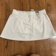 Adidas Womens Club Skirt Tennis Skirt Skort WHITE HS1455 Size Med NWT MSRP $45