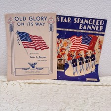 Vtg Patriotic Sheet Music Lot Old Glory Star ...