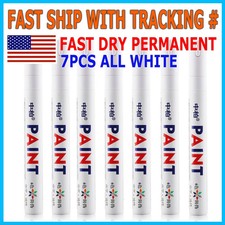 7PC White Paint Pen Marker Waterproof Permane...