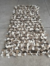 Camo Hunting 3D Concealment Blanket - Light Colored Tan - Sewn In Straps