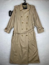 Vintage Burberrys Double Breasted Trench Coat Beige Sz 16UK