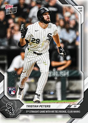 Tristan Peters RC - 2026 MLB Topps NOW #600 - CHICAGO WHITE SOX PREORDER