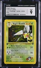 Koga's Beedrill 1st Edition 9/132 Gym Challenge Holo CGC 9 MINT (CS3) on eBay