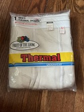 Vintage Mens Size XL Fruit Of The Loom Thermal Underwear 1983