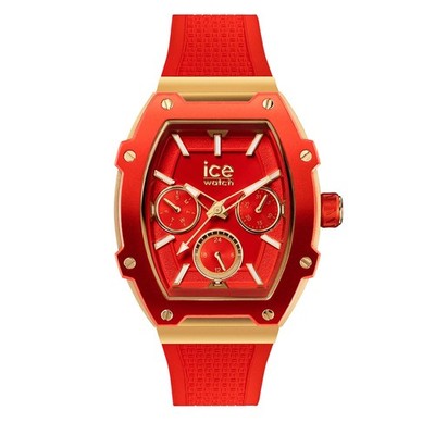 Ice boliday Passion red  Rote Damenuhr mit Silikonarmband  022870 Small