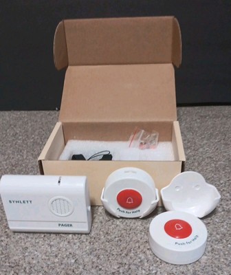 SYNLETT Caregiver Pager Wireless Call Buttons for Elderly Monitoring SOS Alert