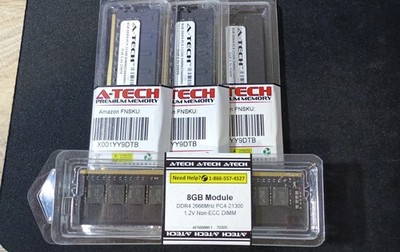4 X 8GB RAM A-Tech 8GB DDR4 2666Mhz PC4 21300 DIMM (32GB Total)