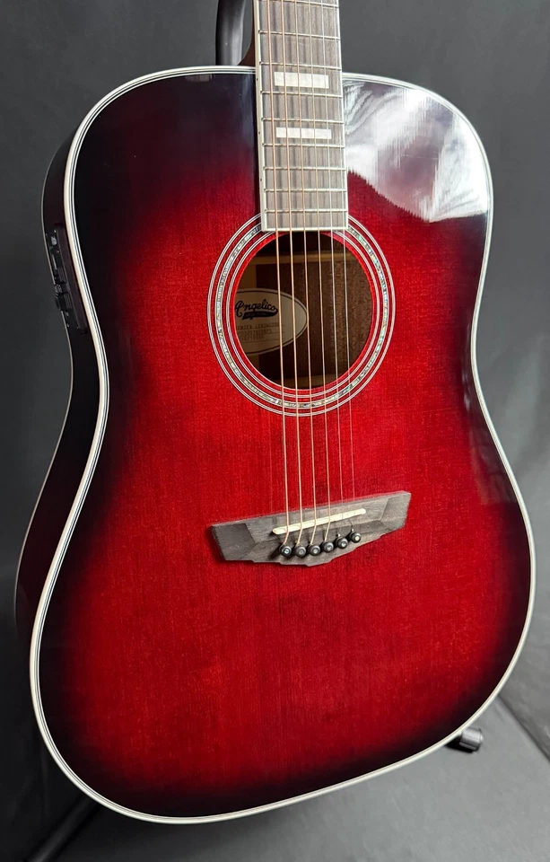 Guitarra elétrica acústica D'Angelico Premier Lexington Dreadnought Black Cherry - Imagem 3 de 4
