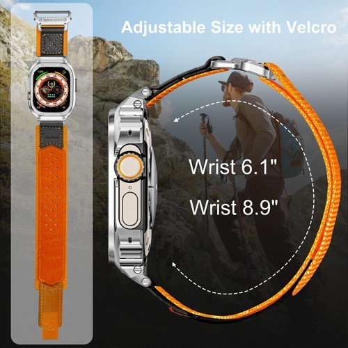 Metal Case and Nylon Bands Compatible with Apple Watch Ultra 2/1 Sport Bands ... - Picture 6 of 6