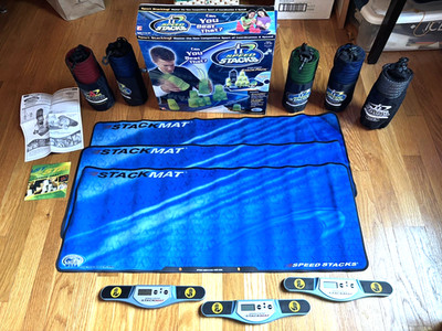 3 Speed Stacks Sport Stacking Sets (All 3 Work) Plus 2 Extra Set Of Cups (Read)