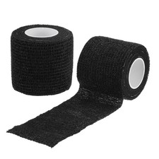 PATIKIL 2 in x14.76ft Camo Tape Wrap, 2 Rolls of Self-Adhesive Black