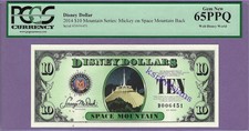 2014 D $10 SPACE MOUNTAIN WALT DISNEY WORLD D...