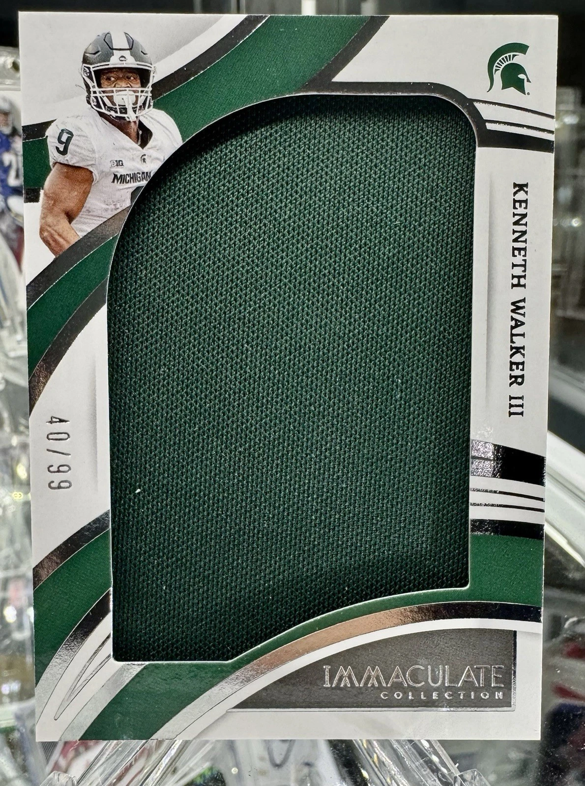 Kenneth Walker III Panini Immaculate Collection Collegiate Immaculate Jumbos Memorabilia #IJKWA Base