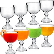 Tanlade 8 Pack 21.5 oz Margarita Schooner Glasses Bulk Extra Large Claw Shape...