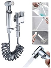 Handheld Bidet Sprayer Set with Adjustable Water Pressure and Dual Outlets