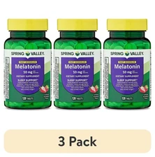 (3 pack) Spring Valley Melatonin Sleep Support Dietary Supplement Tablets-fast