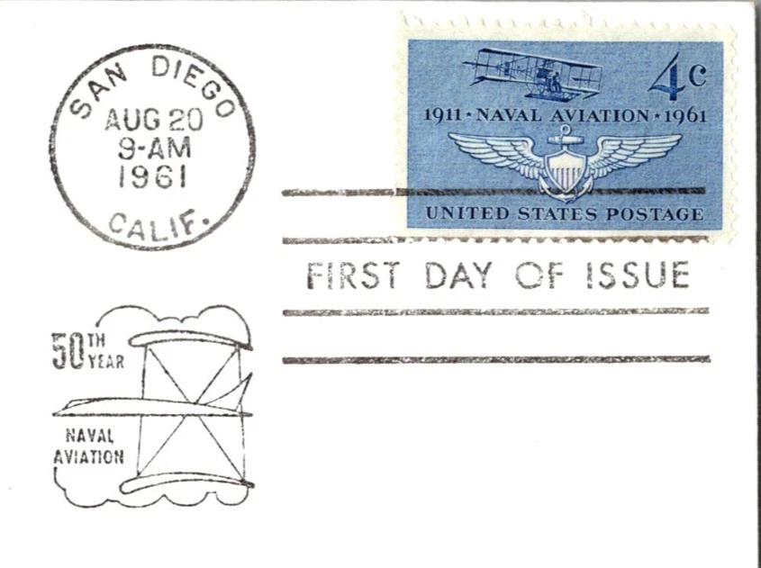 US FDC Scott #1185 50 Years Naval Aviation Artmaster c1961 - Image 2 of 3