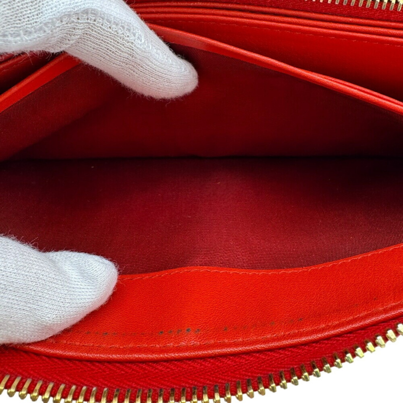 PRADA 1ML506 Round Vitello Move Long Wallet, Red, Women's GZl1f7uv thumbnail 14