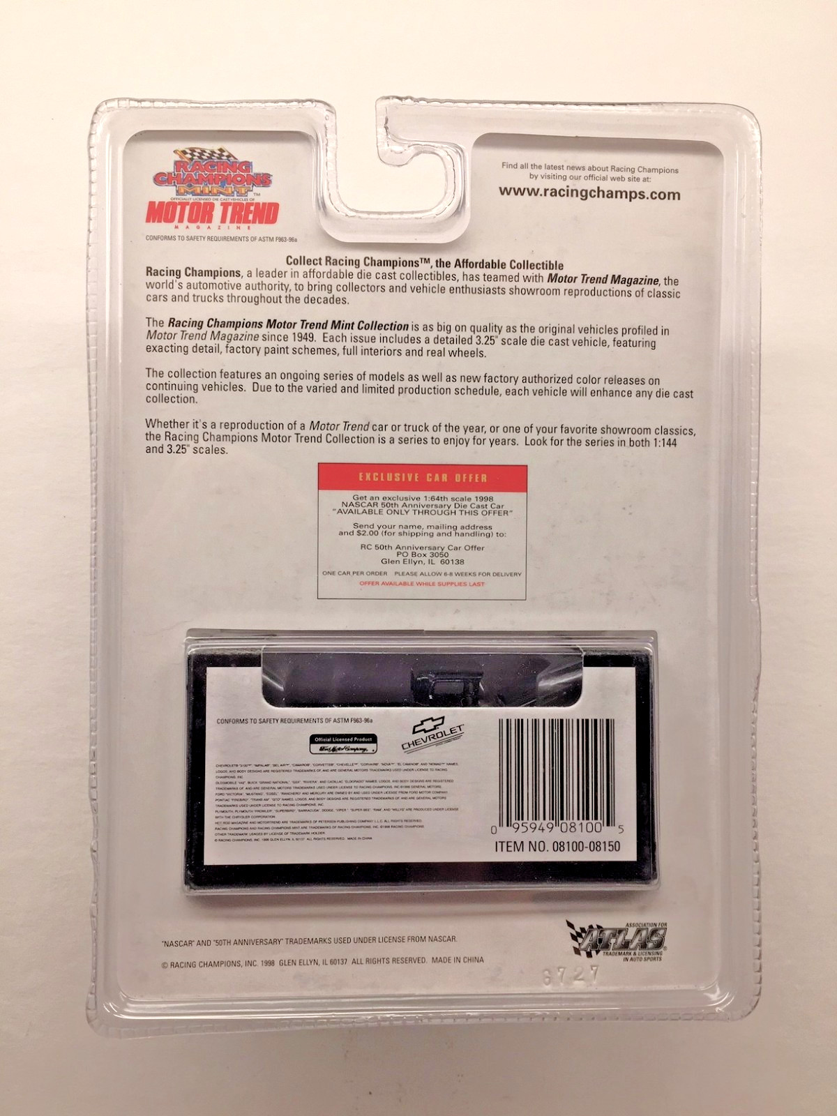 Racing Champions Mint 1959 Ford F-250 Pickup Truck Motor Trend Diecast #174