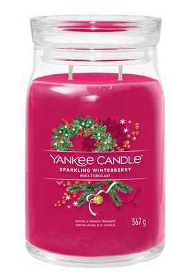 Yankee Candle Duftkerze im Glas (groß) SPARKLING WINTERBERRY - Kerze