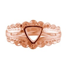 Semi Mount Trillion 8MM Solitaire Engagement Wedding Ring 925 Sterling Silver