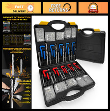 322PCS Thread Repair Kit - Metric SAE, HSS Drill Bits, Taps, Inserts, Stripped