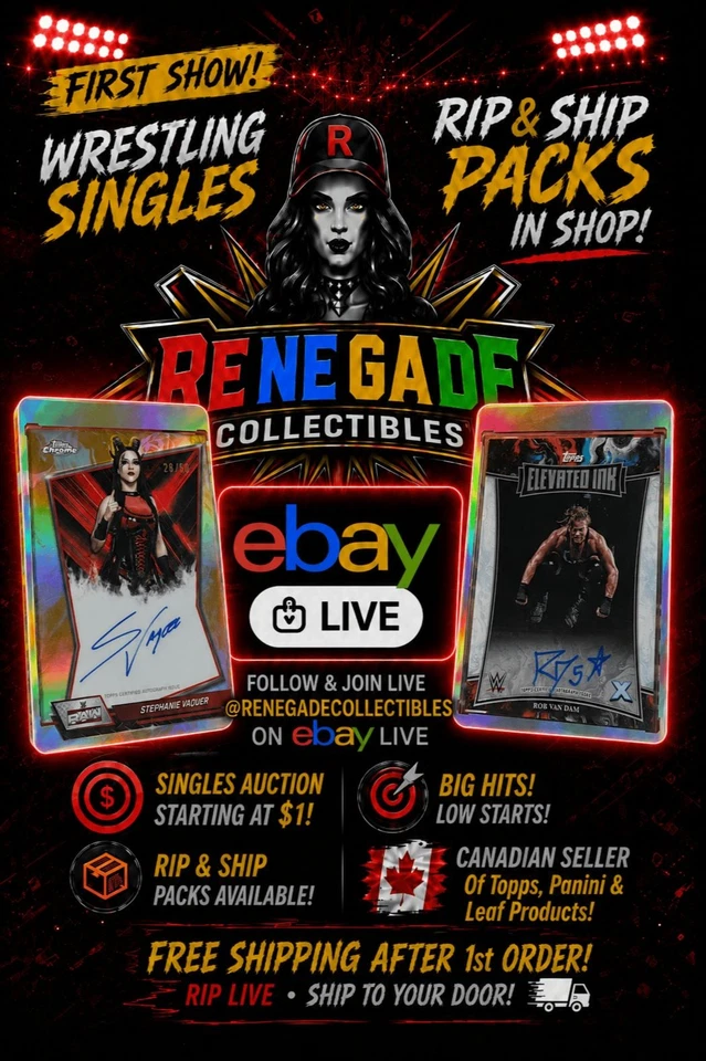 $1 START Wrestling Singles & bundles, RIP&SHIP packs Roman Reigns Vaquer