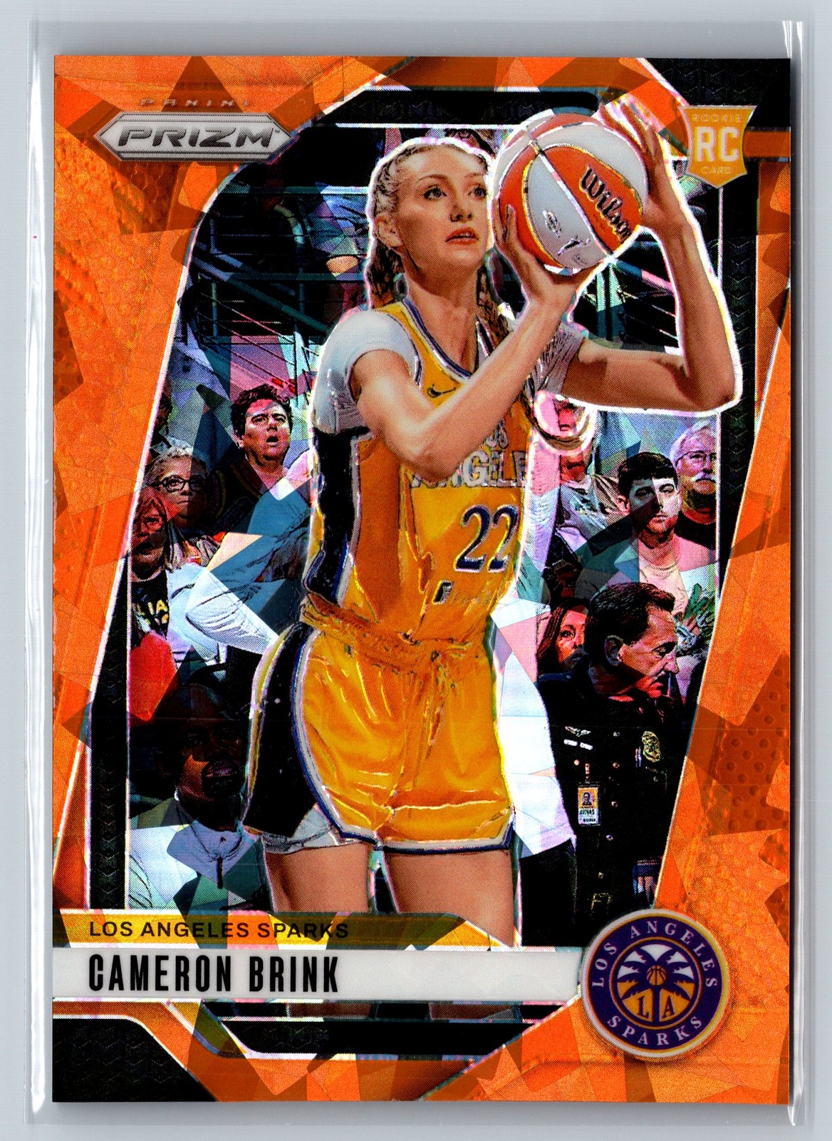 2024 Panini Prizm WNBA #127 Cameron Brink Ice Orange Prizms