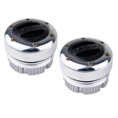 Mile Marker 302 Pair of Premium Manual Locking Hubs fits 302 Hub, Silver 
