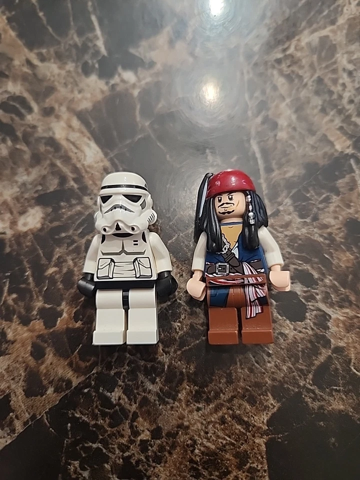LEGO Figure Lot Star Wars Imperial Stormtrooper Jack Sparrow Frank Rock Mummy - Image 2 of 3