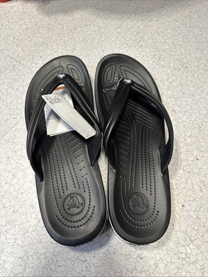Crocs Men's Flip Flop Sandals Size 12 Black Water Friendly Casual Lightweight